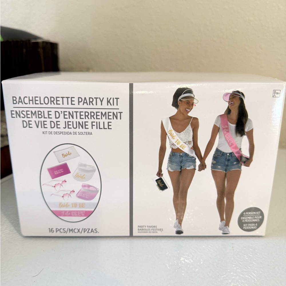 Bachelorette Party Kit with Pink and White Accessories